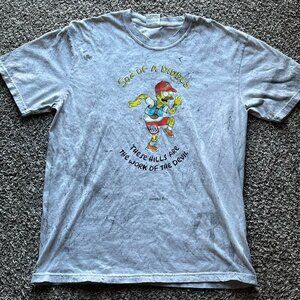 The Simpsons Gray Tee Mens L Gym Running Pump Cover Cartoon Punny Breathable